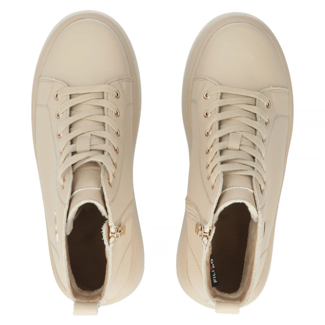 Leather ankle boots DBT6338/24 BE beige