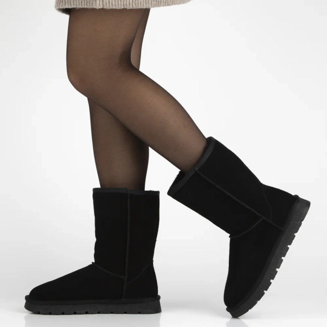 Leather snow boots Filippo DBT7333/25 BK black