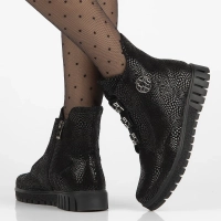 Leather ankle boots Filippo DBT6360/25 BK PT black