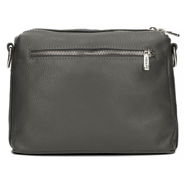 Handbag Toscanio Leather Messenger Bag E16 grey