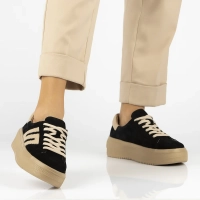 Skórzane sneakersy Filippo DP7173/25 BK czarne