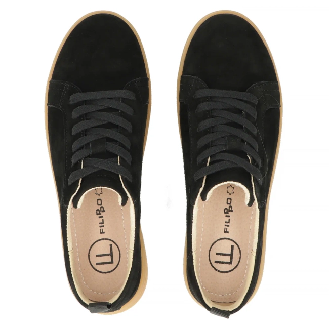 Leather shoes Filippo DP6129/24 BK black