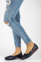 Leather ballerinas Filippo DP2171/21 NV navy blue