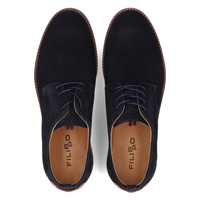 Leather shoes Filippo 5385-1 navy blue