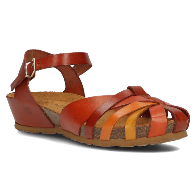 Leather sandals Yokono MONACO-184 red