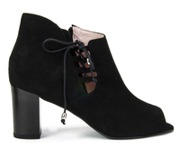 Botki Eksbut 68-4785-136-1G Czarny Welur