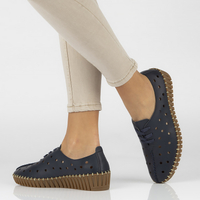 Leather shoes Filippo DP1230/20 NV navy blue