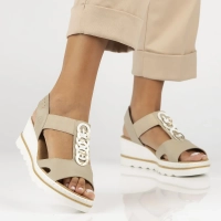 Sandals Rieker 67498-62 beige
