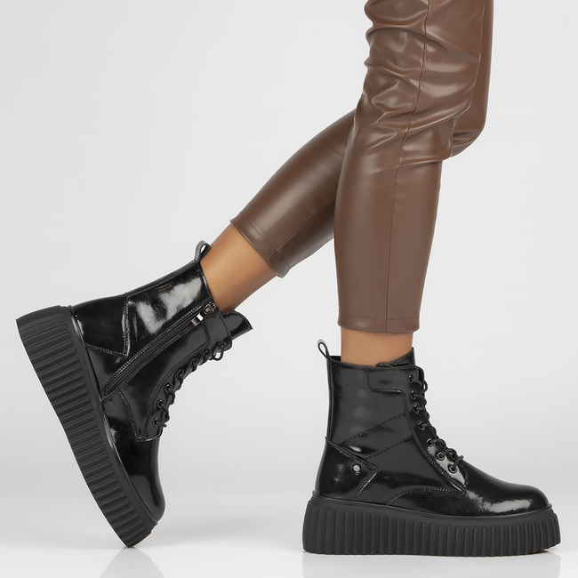 Leather boots Filippo DBT3960/22 BK black