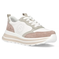 Skórzane sneakersy Filippo DP6787/25 WH BE biało beżowe