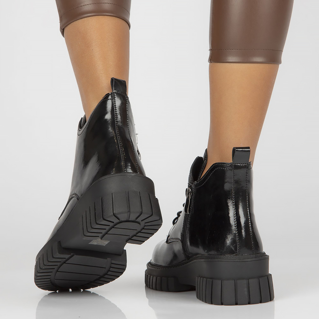 Leather boots Filippo DBT3963/22 BK black