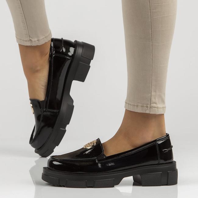 Leather shoes Filippo DP3712/22 BK black