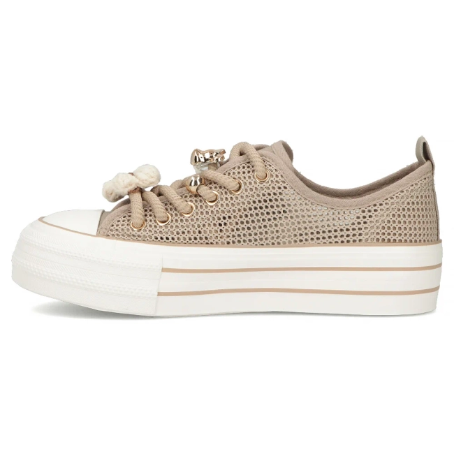 Trampki beige up bold QY880-63 brązowe