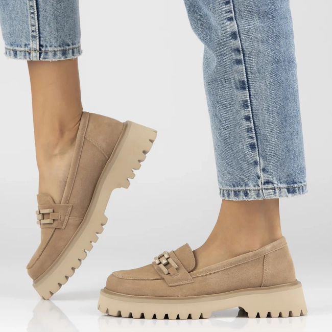 Leather shoes Filippo DP4792/23 BE beige