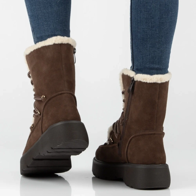 Leather platform ankle boots Filippo DBT8314/26 D BR brown