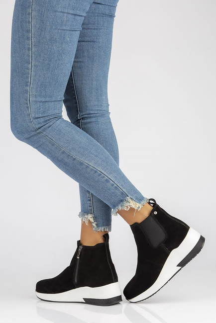 Leather ankle boots Filippo DBT3195/21 BK black