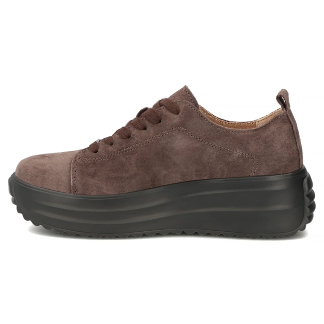 Skórzane sneakersy Filippo DP8339/26 BR BK brązowe