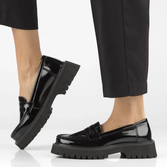 Leather shoes Filippo DP4586/23 BK L black