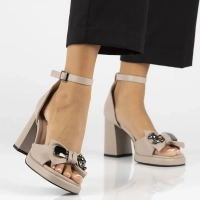 Leather sandals Filippo DS6179/24 BE beige