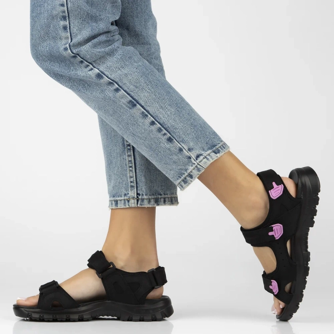 Leather sandals Filippo DS7033/25 BK black