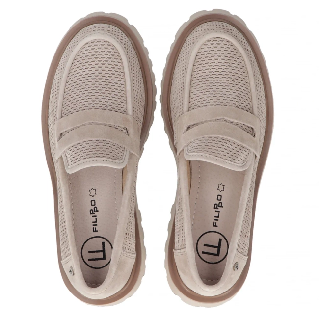 Leather shoes Filippo DP6796/25 BE beige