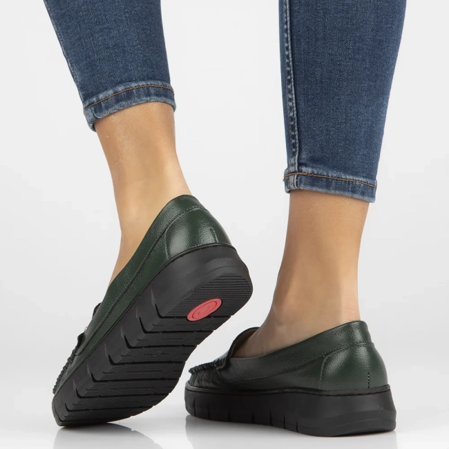 Leather loafers Filippo 10167 green