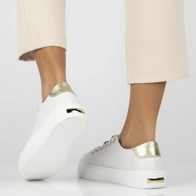 Leather sneakers Filippo DP6854/25 WH white