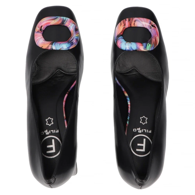 Leather shoes Filippo DP7831/26 BK BK black