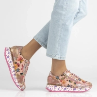 Leather sneakers Laura Vita delphine 06 cerise pink