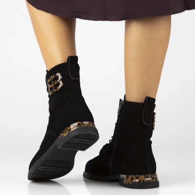 Leather ankle boots Filippo DBT7232/25 BK black