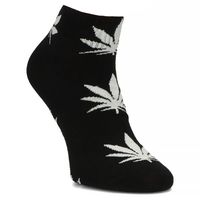 Men's Feet black- white leaves