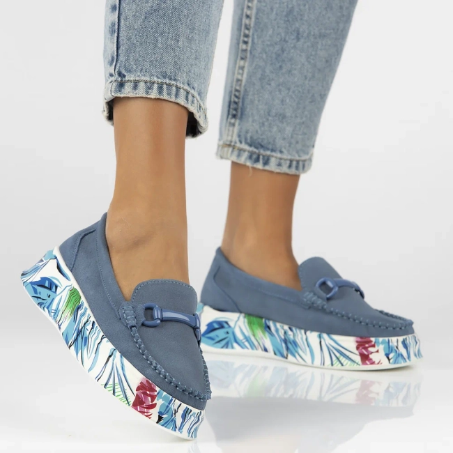 Leather shoes Filippo DP6703/25 BL blue