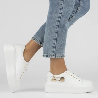 Leather sneakers Filippo DP6423/24 WH white