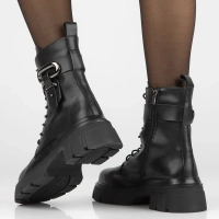 Leather boots Filippo DBT6421/24 BK black