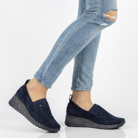 Skórzane Sneakersy Filippo DP1500/20 NV T granatowe