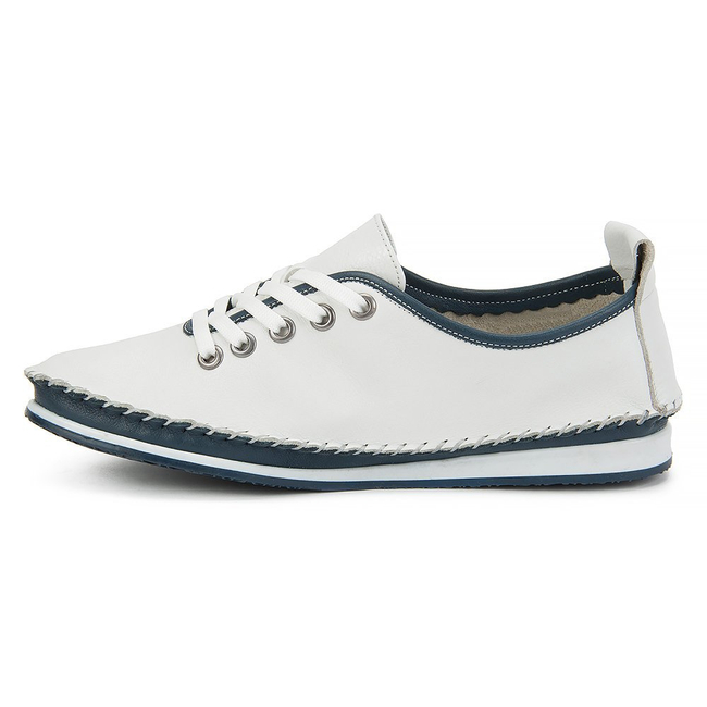 Półbuty Lanqier 40C128 White/Navy Blue