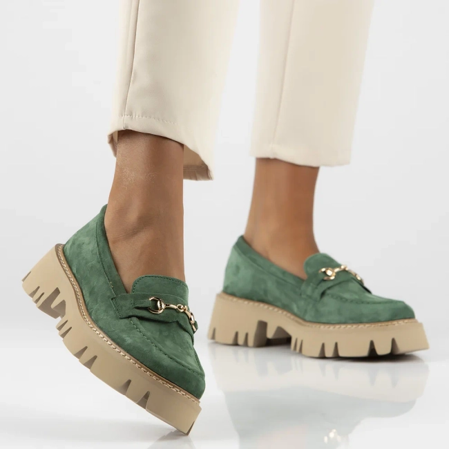 Leather shoes Filippo DP6089/24 GE green