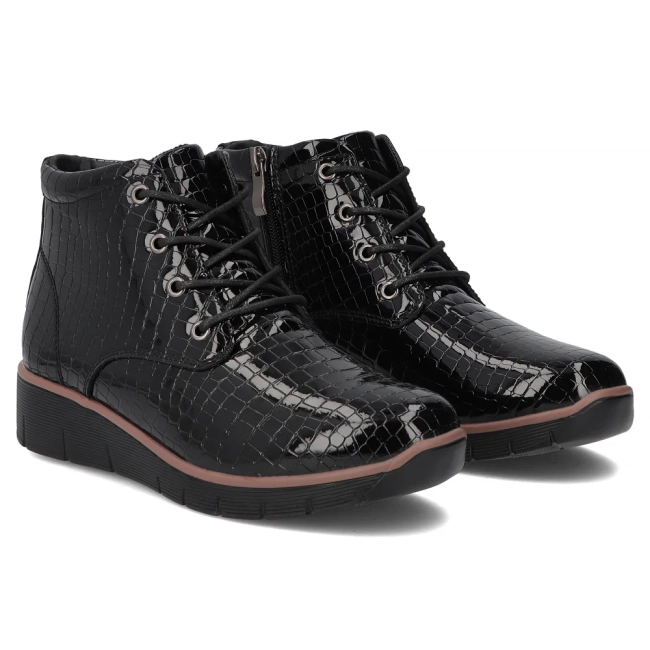 Skórzane botki Filippo DBT3169/26 BK czarne