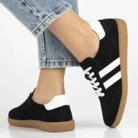 Leather sneakers Filippo DP6741/25 BK black