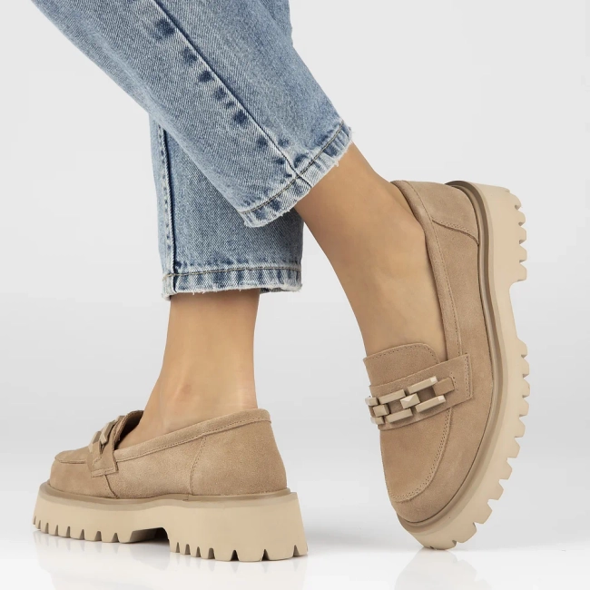 Leather shoes Filippo DP4792/23 BE beige