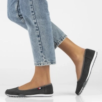 Skórzane baleriny Filippo DP143/23 GR szare