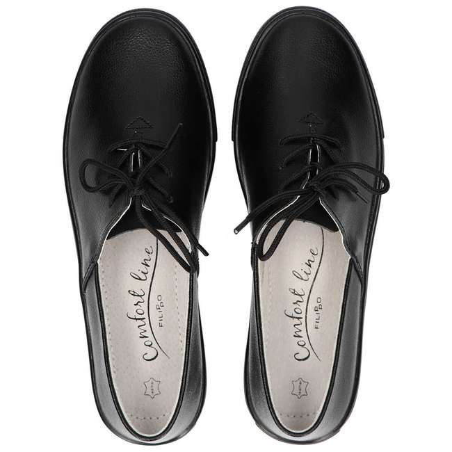 Leather shoes Filippo DP1321/20 BK black