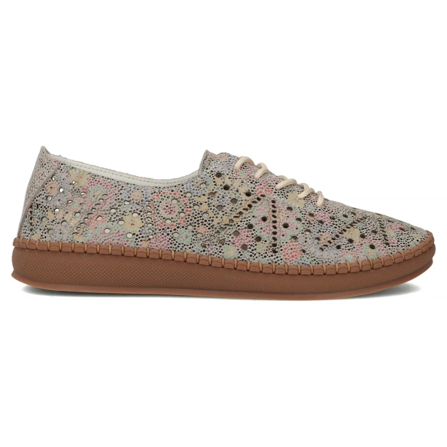 Skórzane półbuty Filippo DP6830/25 MLT multikolor