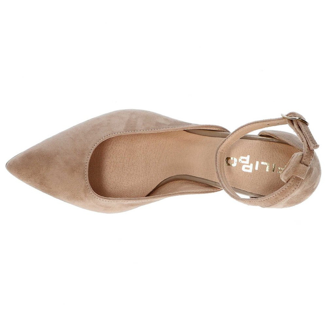 Czółenka Filippo F272 Beż Zamsz