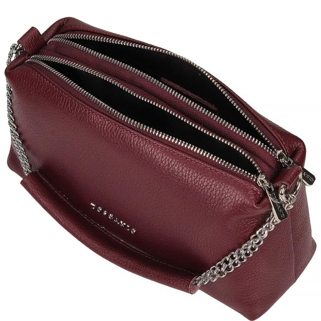 Leather handbag Toscanio F191 burgundy