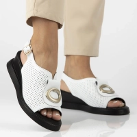 Leather sandals Filippo DS6873/25 WH white