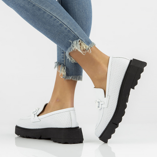 Leather shoes Filippo DP3910/22 WH white