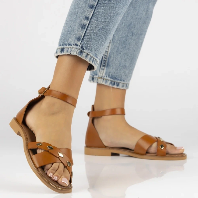 Leather sandals Filippo 40378 brown
