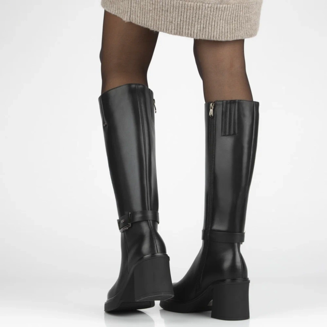 Leather boots Filippo DKZ7235/25 BK black