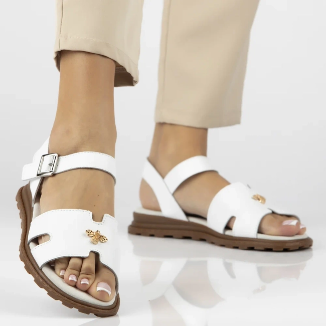 Leather sandals Filippo DS7031/25 WH white